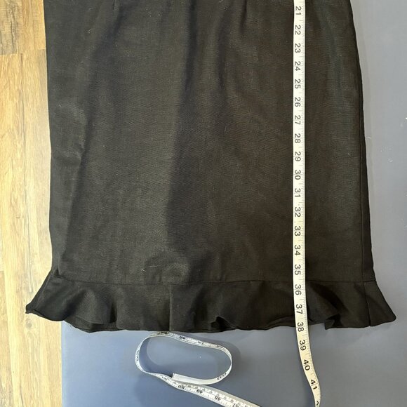 Vintage Mary McFadden Collection Black Ruffle Sleeveless Dress 8P - Picture 8 of 9